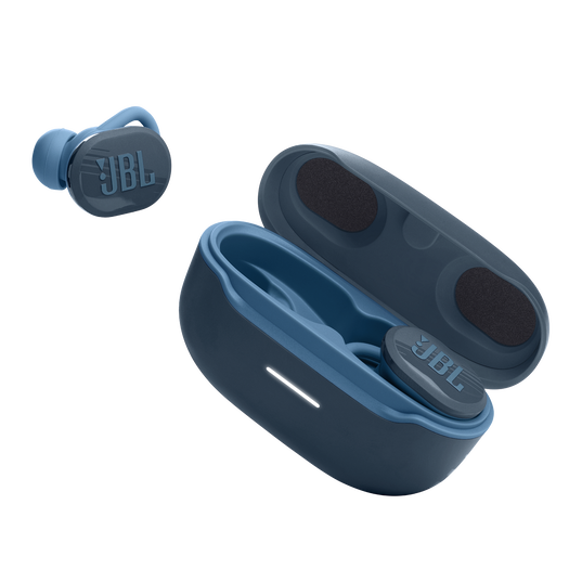 JBL Endurance Race TWS - Blue - Waterproof true wireless active sport earbuds - Detailshot 6
